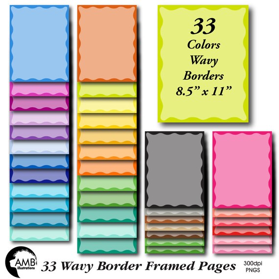 Frames Clipart Fancy Bright Colored Rectangular