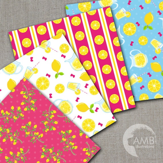 Download Pink Lemonade Digital Paper Pink Lemonade Paper Pink And Etsy PSD Mockup Templates