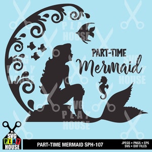 Mermaid Svg Svg Files Dream Big Little Mermaid Svg Beach Etsy
