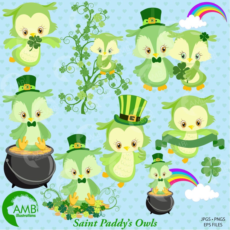 st patricks day owls cover photos