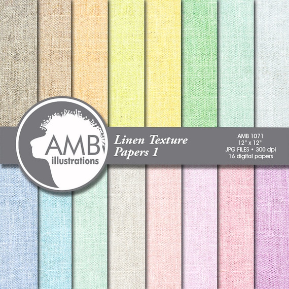 Linen Digital Papers, Fabric Pattern, Pastel Colors backgrounds, scrapbook papers for invites and crafts, commercial use, AMB-1071 Il_570xn