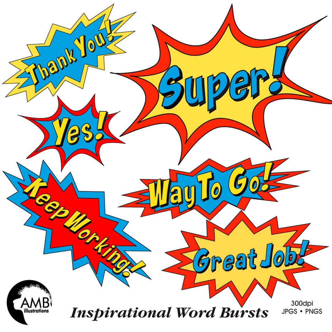 Superhero Letter clipart Superhero Callouts Clipart Word | Etsy