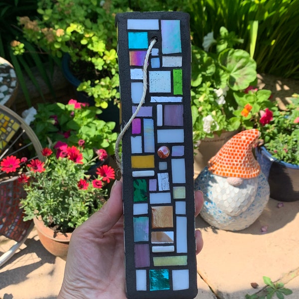 Available Now! Hanging Mosaic Art, Outdoor mosaic, Garden decor, Suncatcher, Garden gift, Garden sculpture, Wall art, Original art