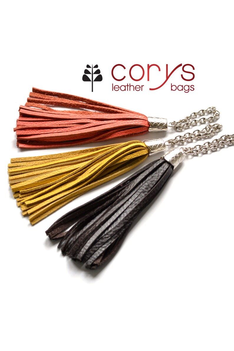 LEATHER TASSEL KEYCHAIN Leather Tassel Leather Bag Charm Etsy