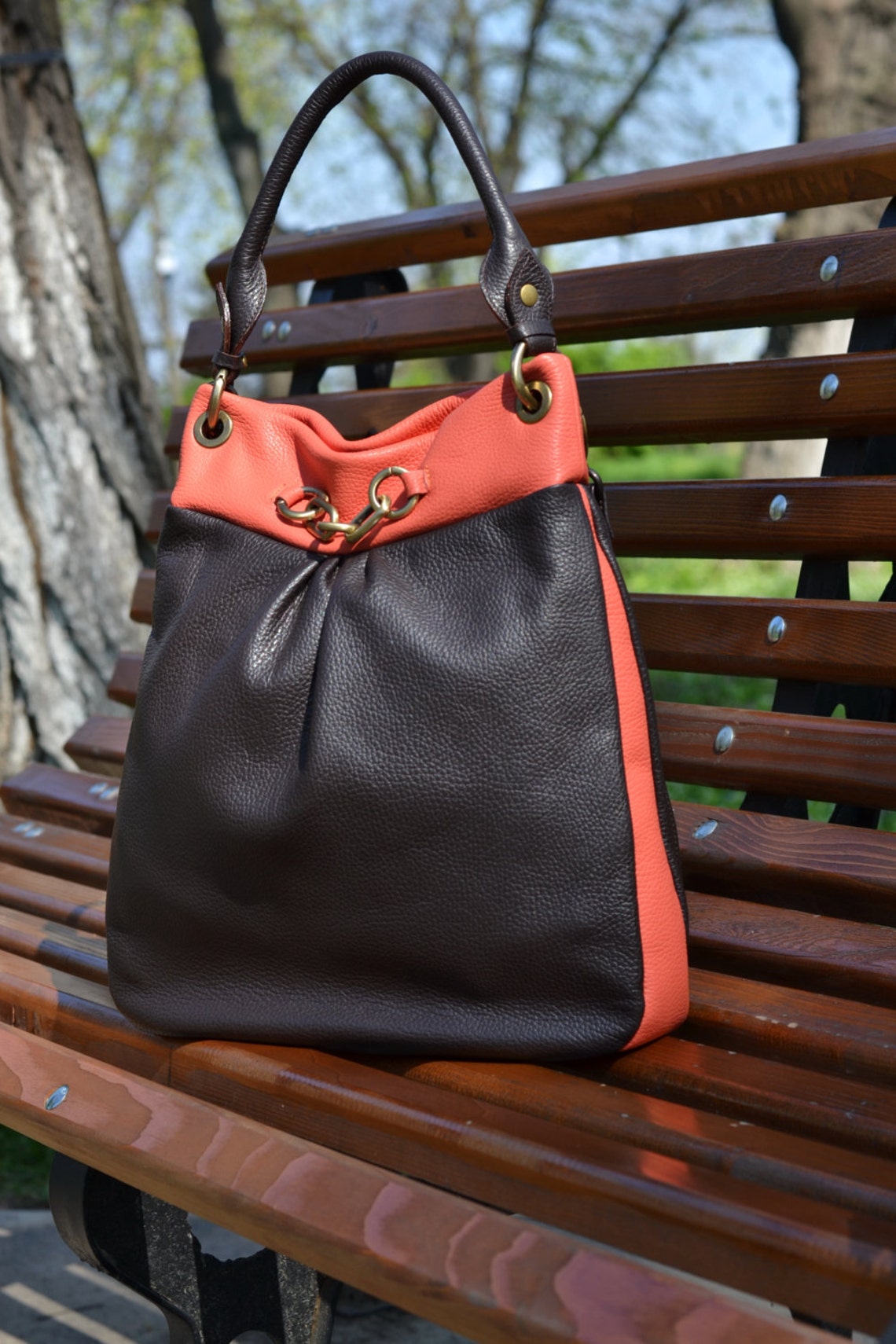 bucket bag orange