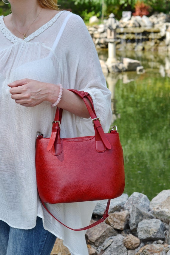 Red Leather Handbag