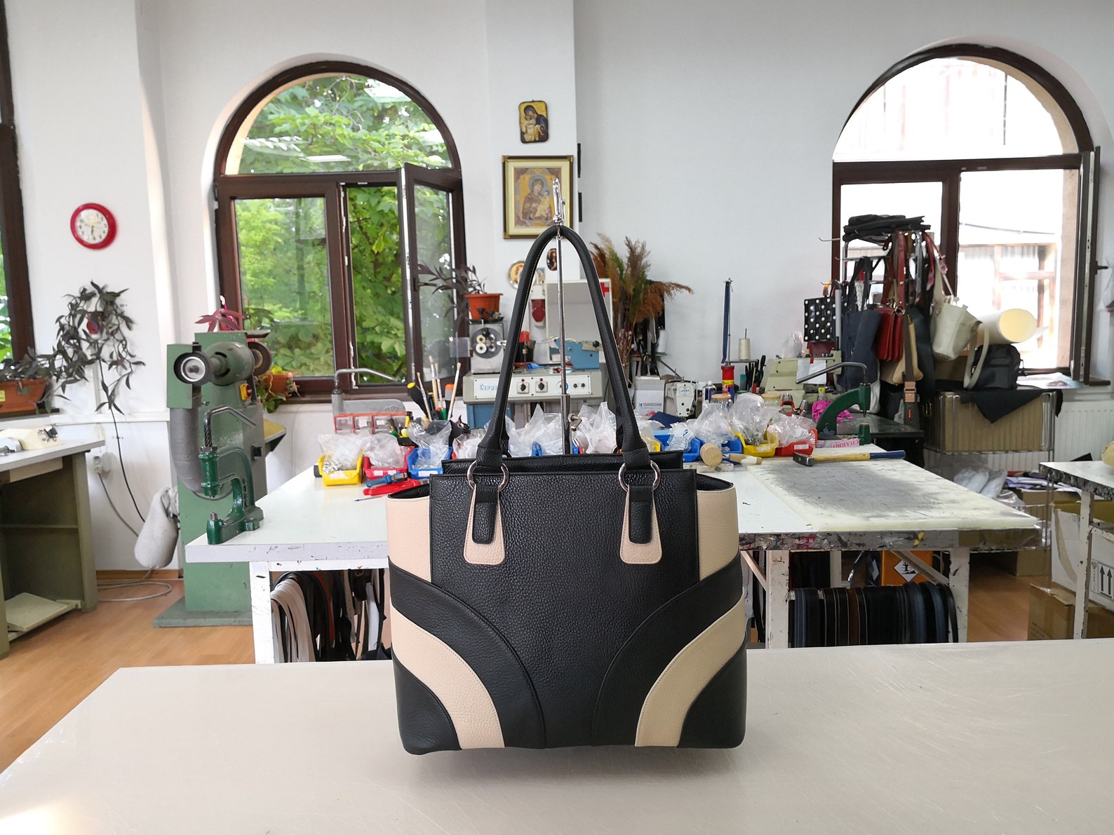 AMETHYST LEATHER BAG Leather Tote Bag Leather Shoulder Bag - Etsy