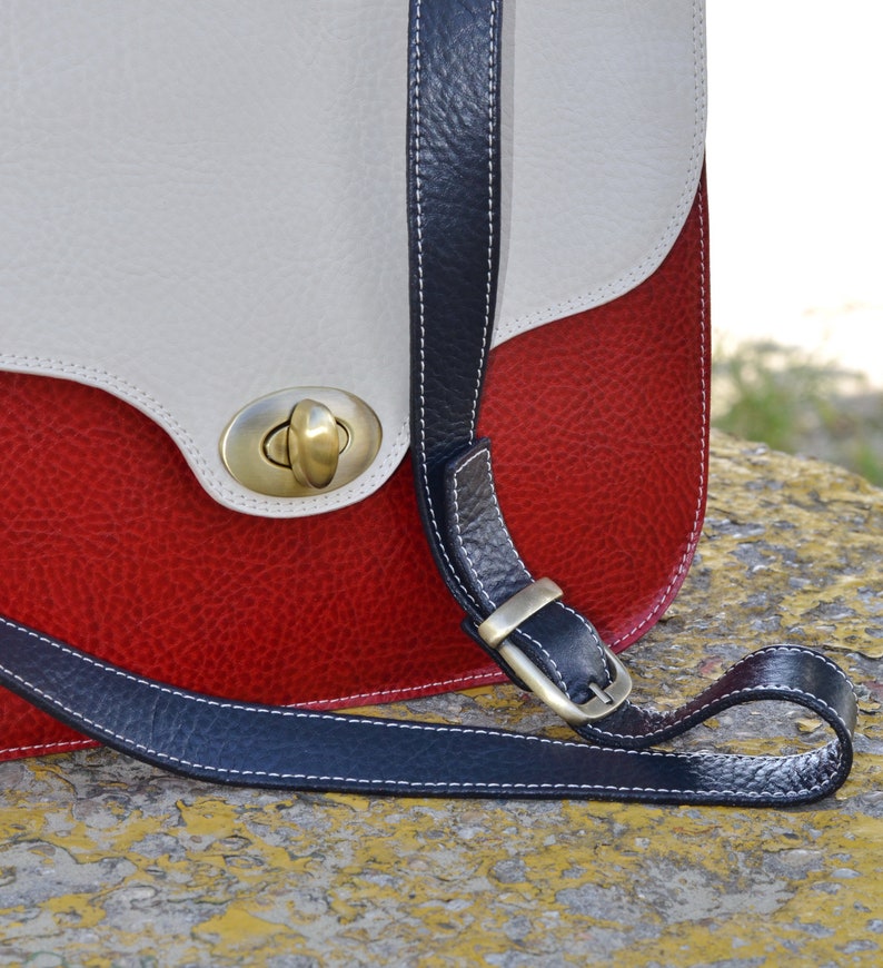 Leather Messenger Bag Blue Leather Shoulder Bag Womens Etsy