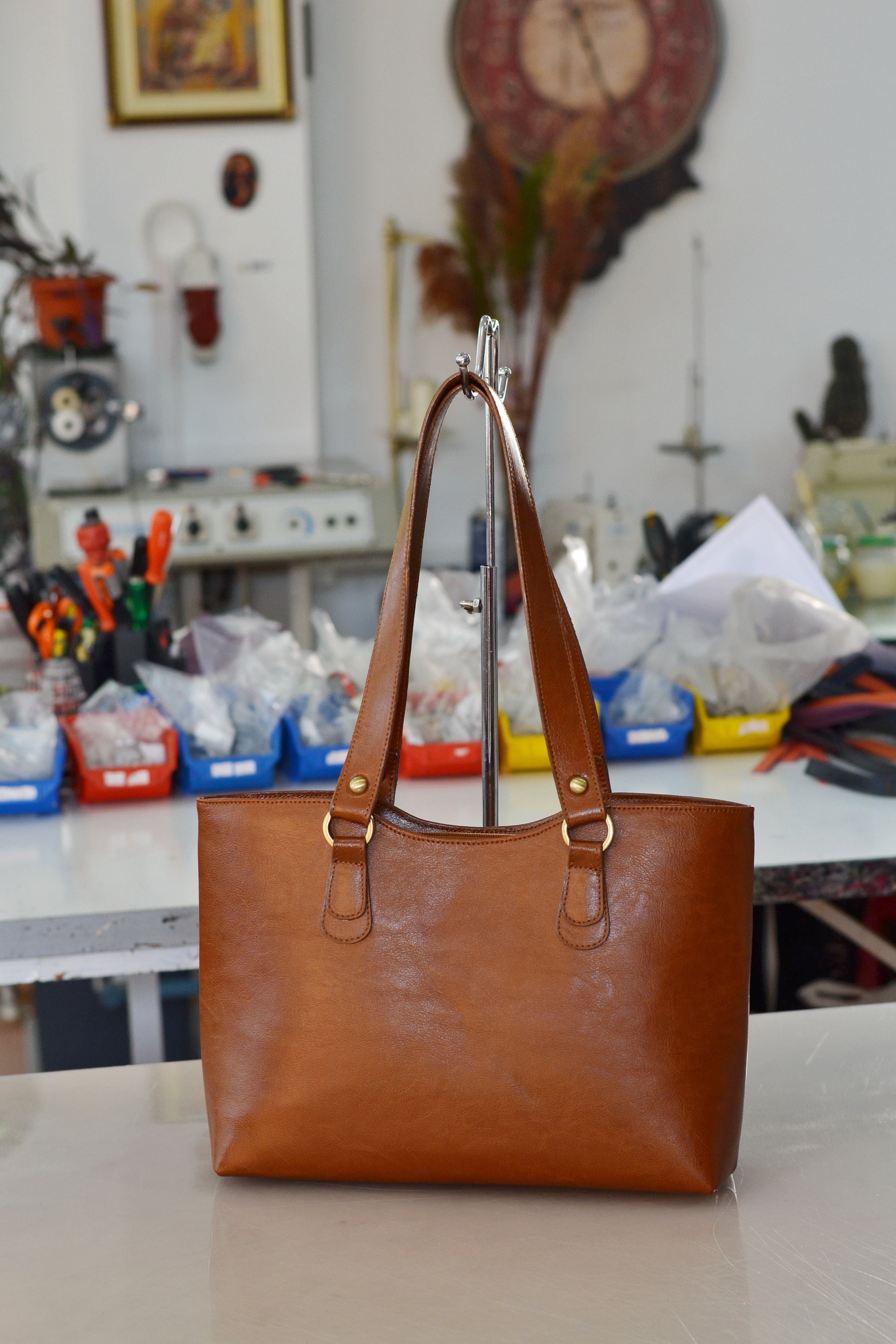 Leather tote top bags online