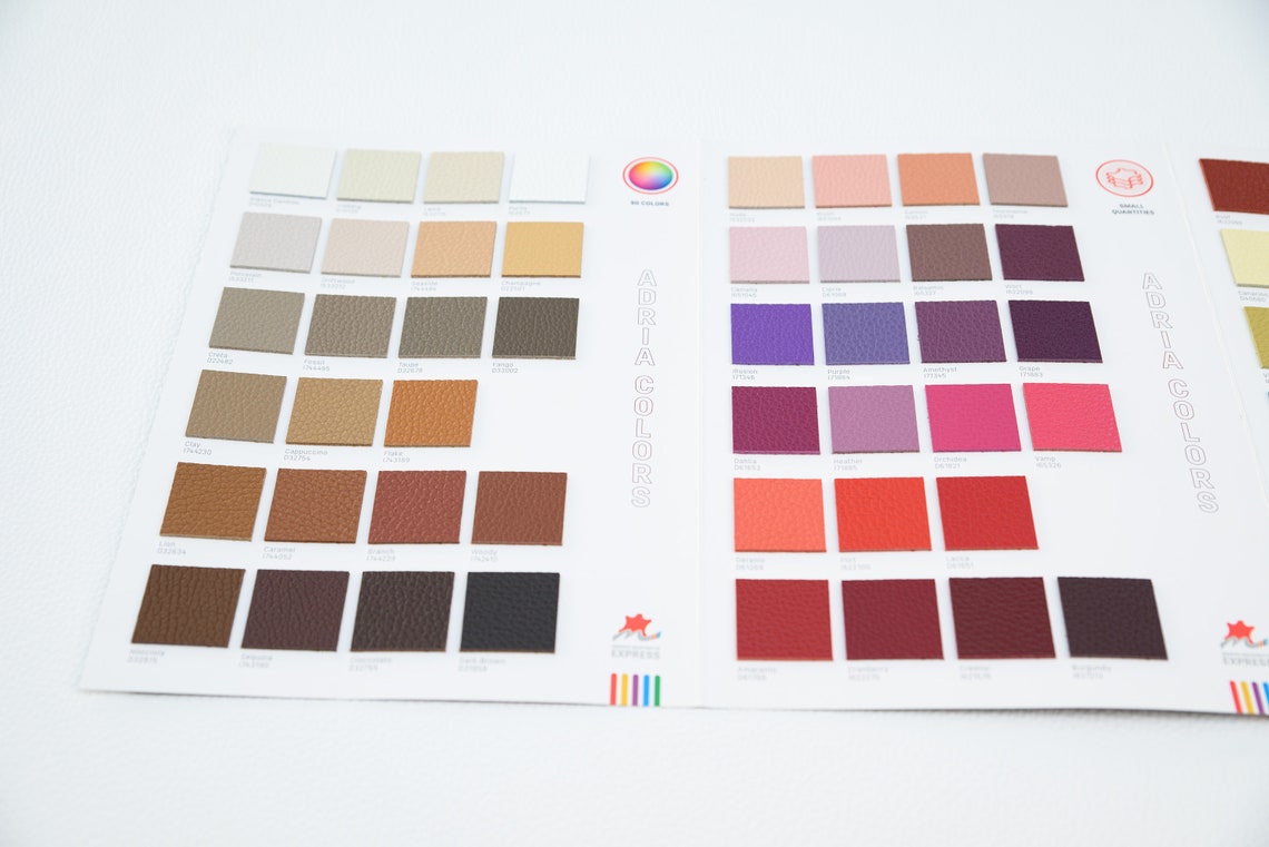 CORYSBAGS Leather Swatches Catalogue Leather Color - Etsy