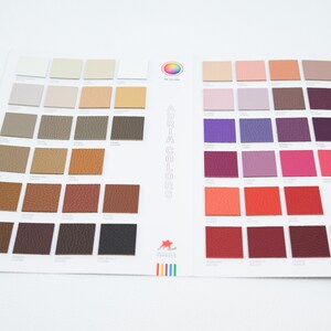 CORYSBAGS Leather Swatches Catalogue , Leather Color Catalogue, Leather ...