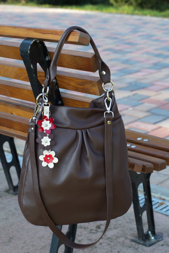 Brown Leather BUCKET BAG Leather Tote Bag Leather Shoulder | Etsy