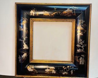 Black Chinoiserie Square Frame