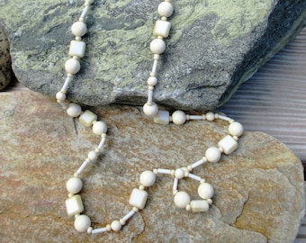 White Beaded Necklace