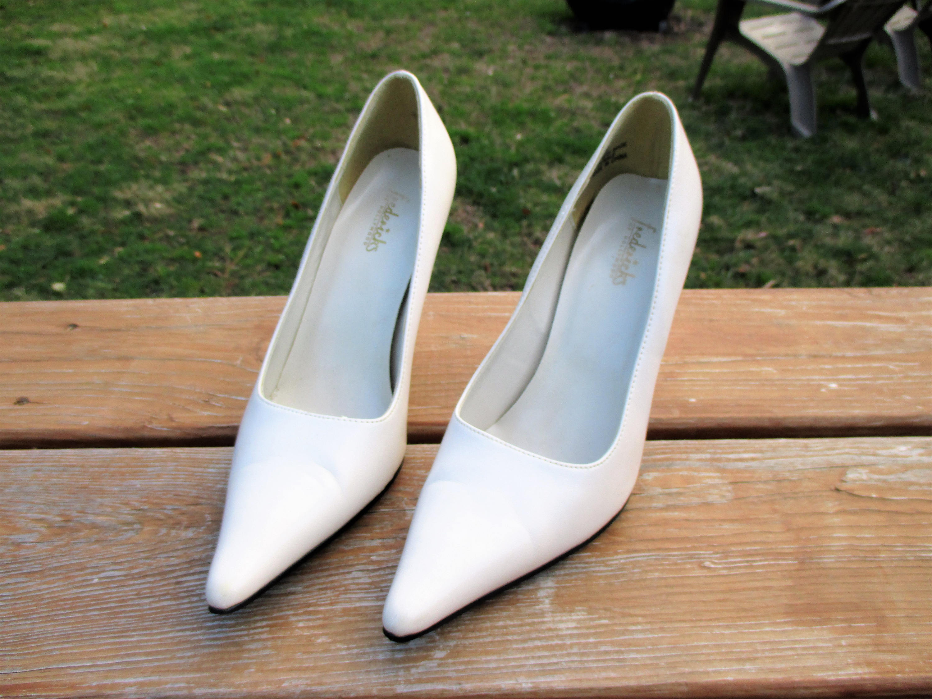 Classic Cream Colored Leather High Heeled Pumps Etsy