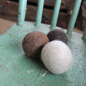 Alpaca dryer balls, Eco Friendly wool dryer ball, Felt dryer balls, 100% alpaca, laundry image 1