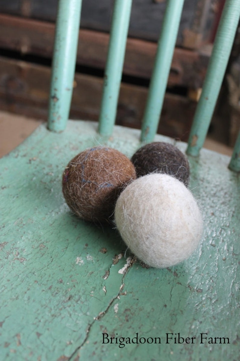 Alpaca dryer balls, Eco Friendly wool dryer ball, Felt dryer balls, 100% alpaca, laundry image 1