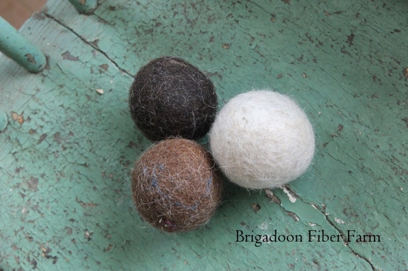 Alpaca dryer balls, Eco Friendly wool dryer ball, Felt dryer balls, 100% alpaca, laundry image 2