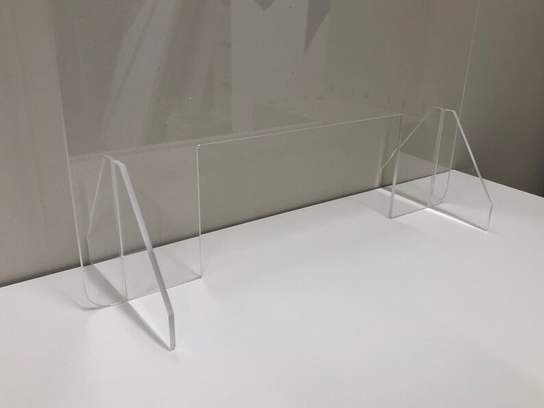 Acrylic Sneeze Guard Barrier Divider Shield Countertop Desktop Etsy