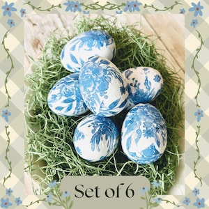 Decorative Cottagecore Decoupage Chinoiserie Easter Eggs