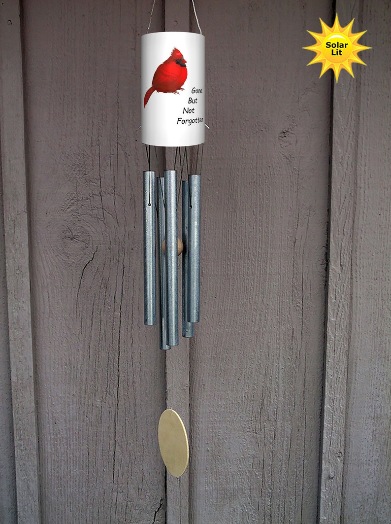Memorial Cardinal Wind Chime Cemetery decoration Sympathy