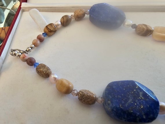 Lapis jewelry statement necklace pre owned jewelr… - image 2