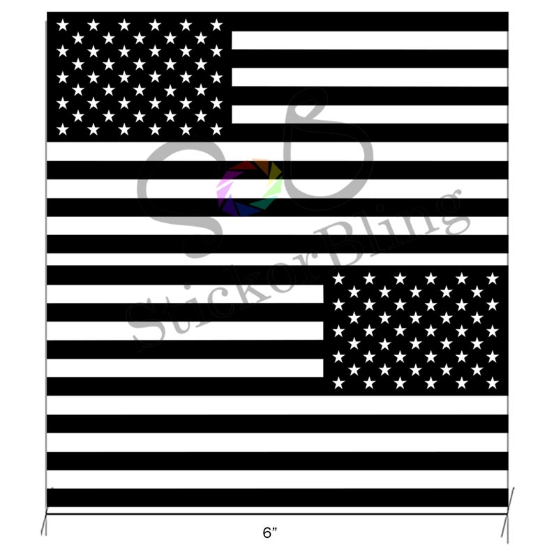 Download 2x 6 AMERICAN FLAG Mirrored Reverse Vinyl Decal Sticker | Etsy