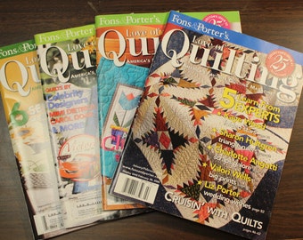 Love of Quilting Magazine Fons & Porter's   2006  Partial YEAR  (4 issues)  25th Anniversary YEAR