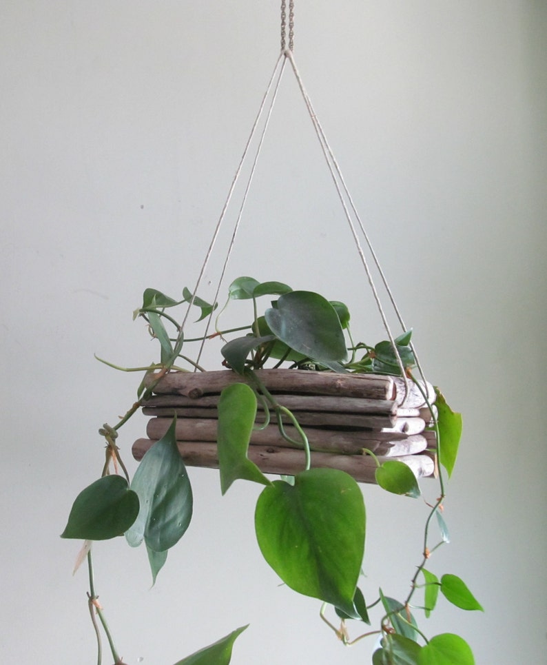 Driftwood Hanging Planter Rectangular Hanging Planter Etsy