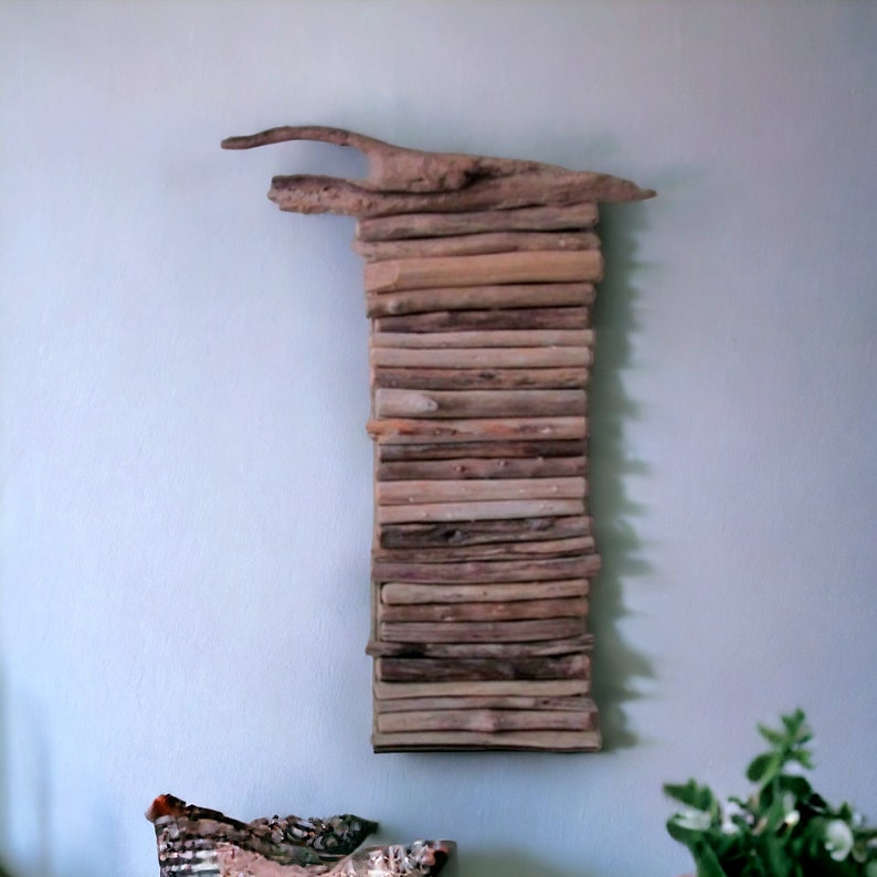 Driftwood Wall Hanging Art, Wall Art, Unique Wall Decor, Rustic Home Decor, Wood Wall Sculpture, Driftwood Art, Coastal Art, Driftwood Art image 9