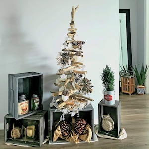 Handcrafted Driftwood Christmas Tree - Versatile, Eco-Friendly Holiday Decor, Medium/Large Sizes, Coastal Decor, Unique Christmas Decor