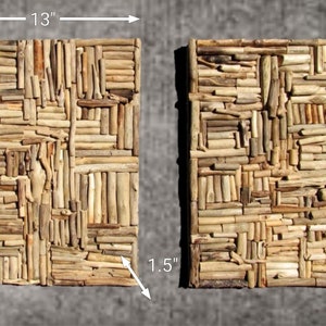 Large Driftwood Mosaic Wall Art, Coastal Home Decor image 6