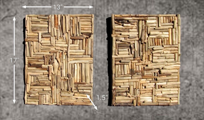 Large Driftwood Mosaic Wall Art, Coastal Home Decor image 6
