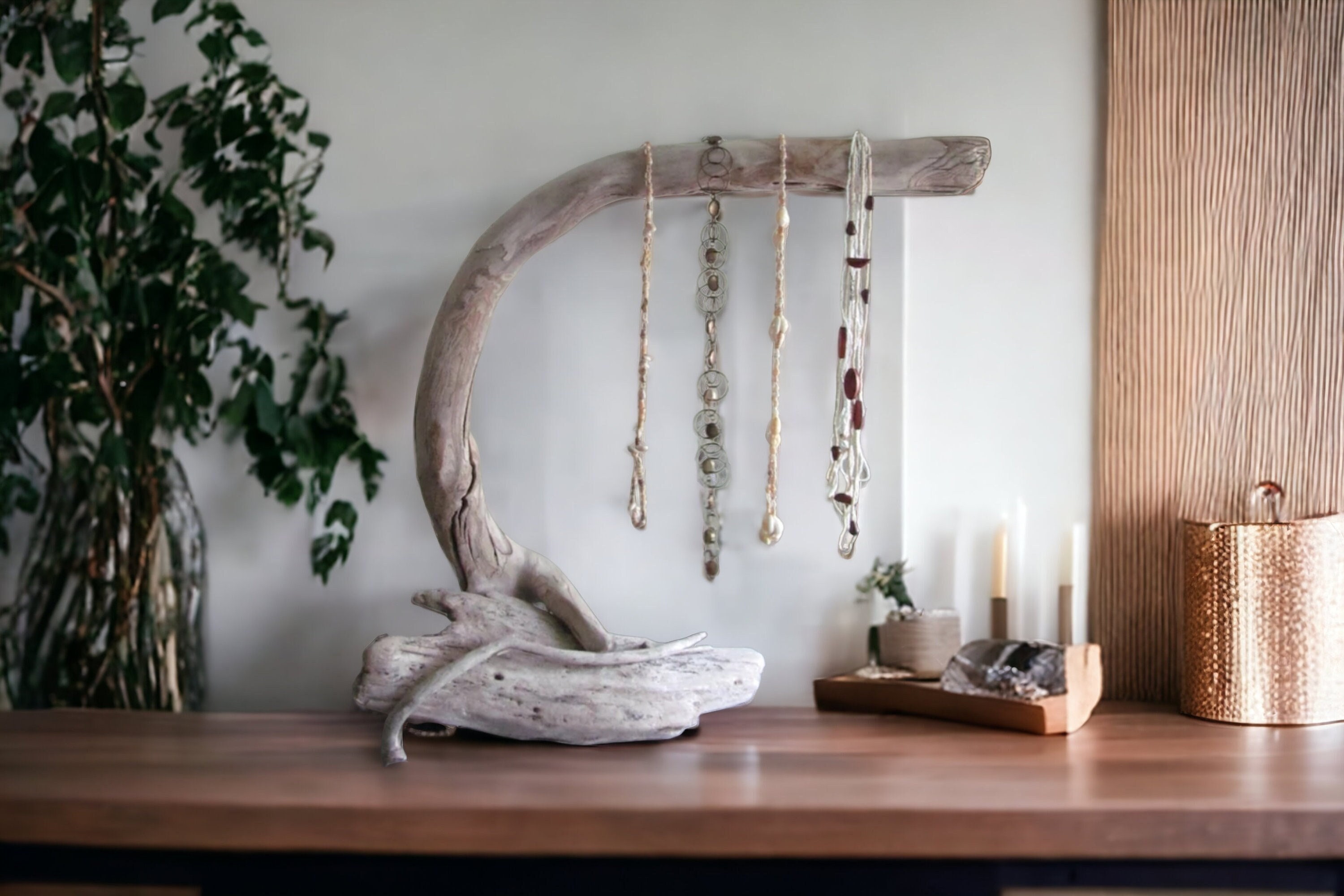 Driftwood jewelry display deals