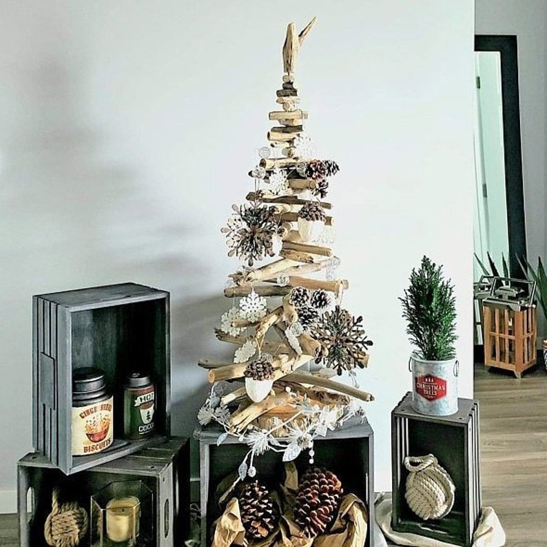 Medium or Large Driftwood Christmas Tree Driftwood Decor image 1