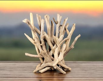Small Abstract Driftwood Sculpture - Versatile Home Decor, Customizable Colors, Wood Sculpture, Driftwood Art, Driftwood Decor, Wood Art