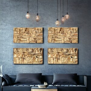 Large Driftwood Mosaic Wall Art, Coastal Home Decor image 9