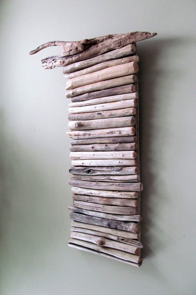 Driftwood Wall Hanging Art, Wall Art, Unique Wall Decor, Rustic Home Decor, Wood Wall Sculpture, Driftwood Art, Coastal Art, Driftwood Art image 8