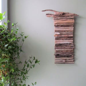 Driftwood Wall Hanging Art, Wall Art, Unique Wall Decor, Rustic Home Decor, Wood Wall Sculpture, Driftwood Art, Coastal Art, Driftwood Art image 2