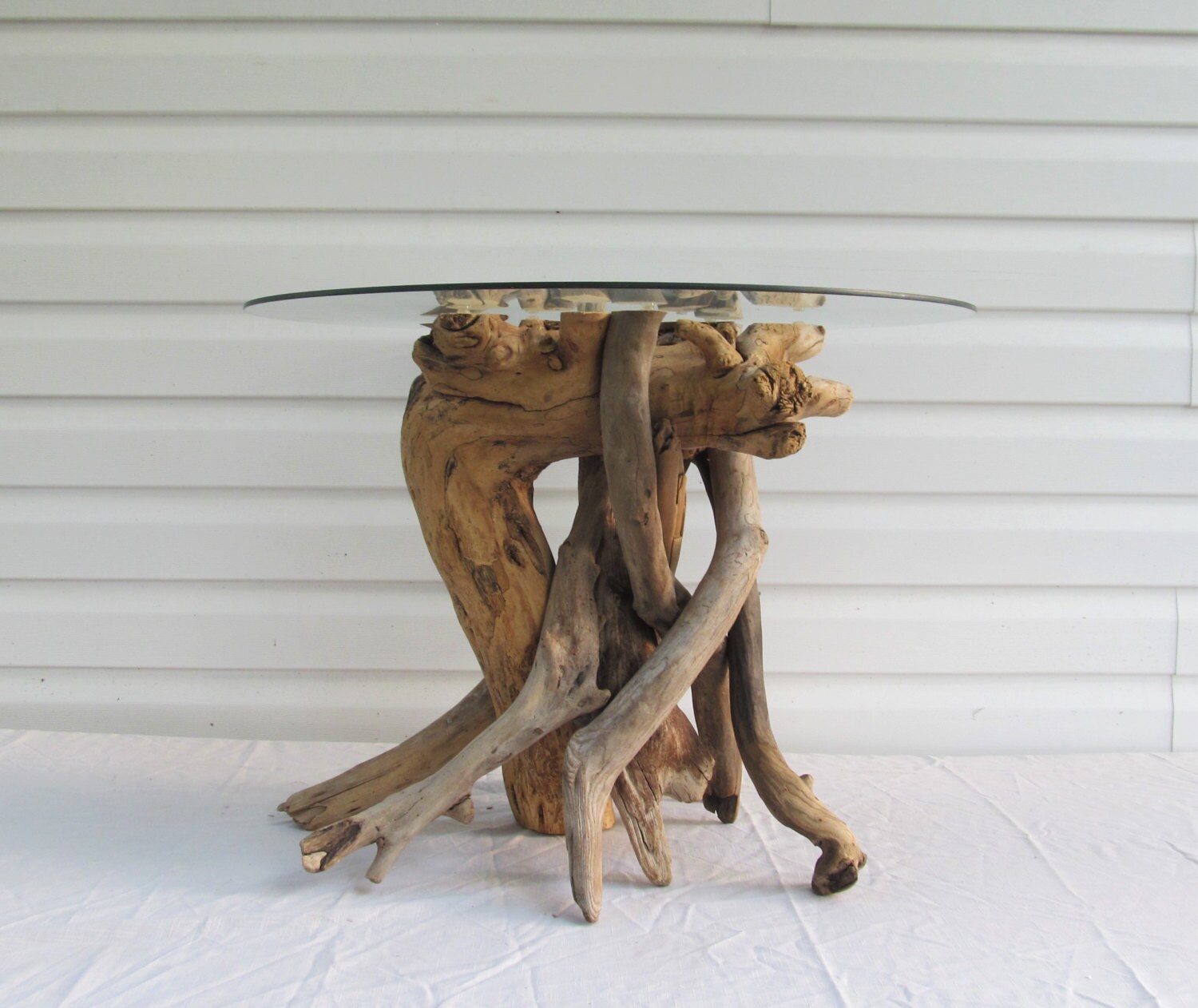 Driftwood Side Table Base Driftwood Table Beach Decor Etsy