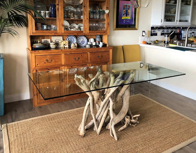 Large Driftwood Dining Table Base Coastal Table Driftwood Etsy