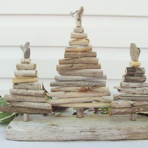 Driftwood Christmas Tree Forest, Driftwood Holiday Decor, Rustic Christmas, Coastal Christmas, Driftwood Christmas Decoration, Wood Tree image 9