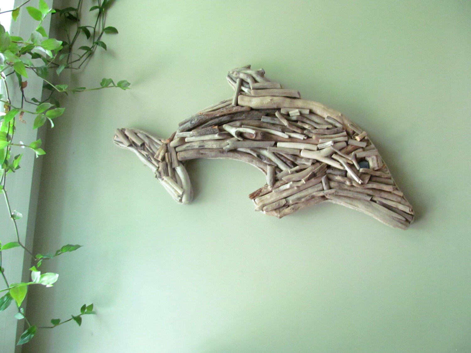 Driftwood Dolphin Wall Mosaic Sculpture Driftwood Wall Etsy Canada