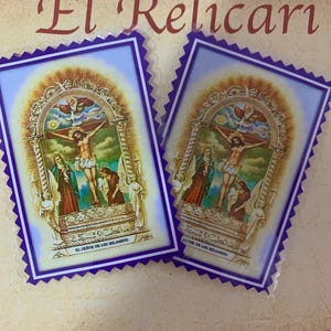 The Lord of Miracles, by the Nazarenes of Lima. Laminated card.
