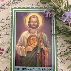 San Giuda Taddeo. Patrono delle cause difficili. Carte plastificate.