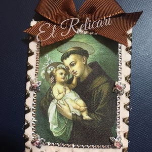 Saint Anthony of padua. Scapular image 1