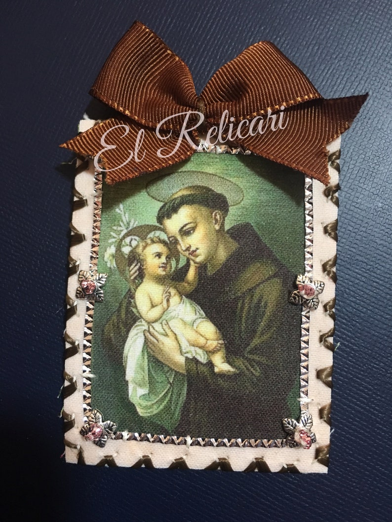 Saint Anthony of padua. Scapular image 1