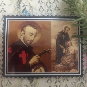 Saint Camille de Lélis. Cartes plastifiées.