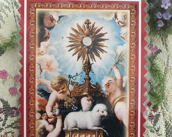 Blessed Sacrament. Laminated Cards
