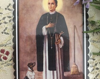 Saint Martin de Porres. Laminated Cards.